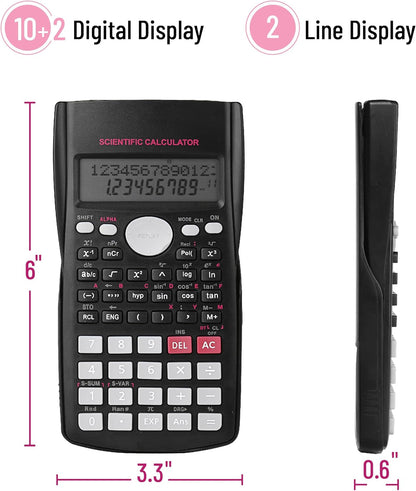 Mr. Pen- Scientific Calculators, 24 Pack, 2 Line, 240 Functions, 12 Digit Math Calculator Scientific with Protective Hardcover Bulk