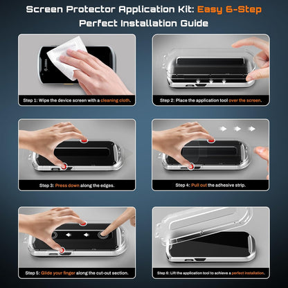 Screen Protector for Zebra TC51 TC510K TC52 TC56 TC57 Barcode Scanner, Tempered Glass [Military Grade Shatterproof & Long-Lasting Durability], Full Coverage, Easy Installation, 2 Pack