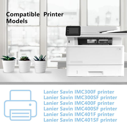 IM C300 IM C400 IMC300 IMC400 Toner Cartridge Compatible with Ricoh 842378 842379 842380 842381 for Use in Lanier Savin IM C300F C400F C400SF Printer Black Cyan Magenta Yellow