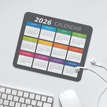 2026 Mouse Pad Calendar,Computer Mouse Pads Calendars Non-Slip Rubber Desk Mat Mousepad Gaming Office Keyboard Mat