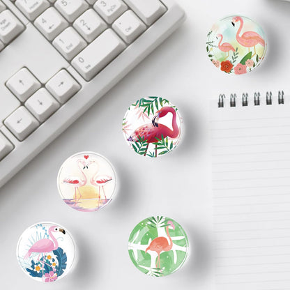 12Pcs Glass Strong Magnetic Refrigerator Magnet Fridge Sticker,Cute Flamingo Fridge Magnets Decoration for Crafts,Strong Fridge Magnets for Kitchen, School,Office Whiteboard, Cabinet and Dishwasher