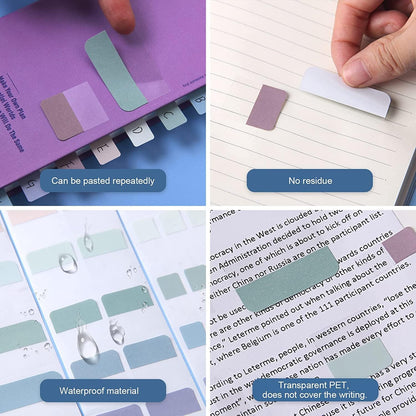 420 Pcs Sticky Index Tabs, 0.47/0.98/1.77 Inch Colored Book Sticky Tabs, Writable and Repositionable File Tabs Flags for Books, Binders and File Folders (Morandi) Index Tabs