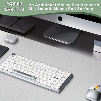 Boutilon Leather Desk Pad Protector,Non-Slip Mouse Pad,Laptop Desk Pad,Office Mouse Mat,Waterproof Leather Desk Blotter,Desk Writing Pad for Office and Home (S-Grey,24"x 14")