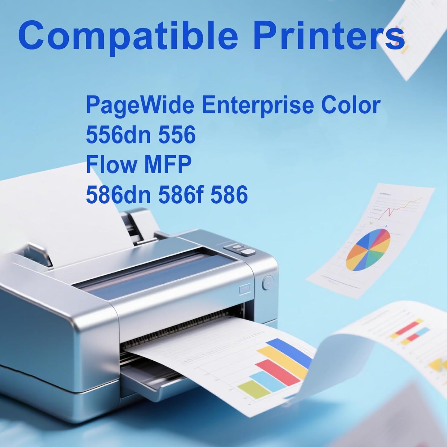 Remanufactured 981A 981 Ink Cartridge Works for 981a Ink cartridges for PageWide Enterprise Color 556dn 556 Flow MFP 586dn 586f 586 Printer (4-Pack)