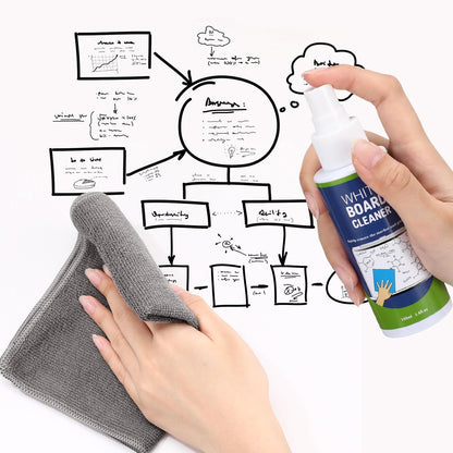 Loopeer 16 Pack Whiteboard Cleaner Spray 3. 4 oz Dry Erase Board Cleaner with Cloths Non Toxic Dry Erase Cleanning Removes Stubborn Marks from Whiteboards