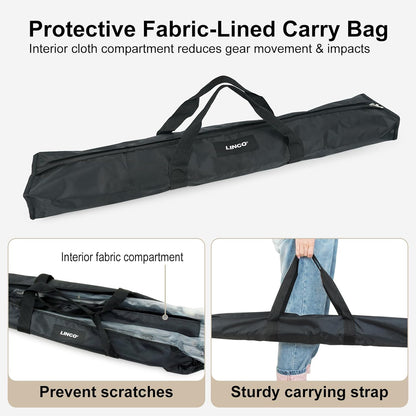 LINCO Lincostore Backdrop Support Stand Kit 10x6.5ft Adjustable Photography Studio Photo Background Support System with Carrying Bag for Green Screen Muslin, 4171