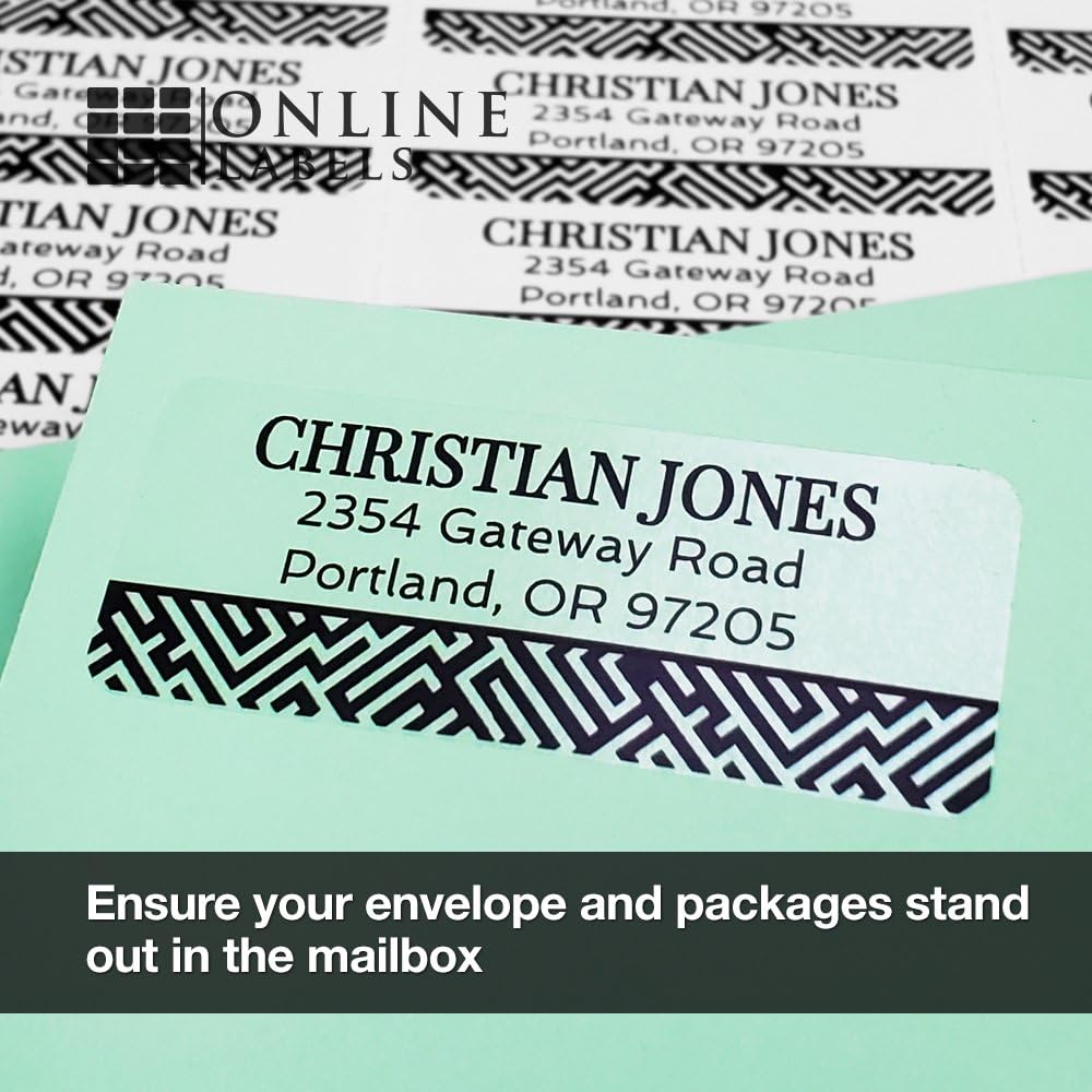 2.625" x 1" Waterproof Clear Gloss Address Labels - Pack of 15,000 Transparent Labels, 500 Sheets - Compatible with Laser Printers, OL875CL, OnlineLabels