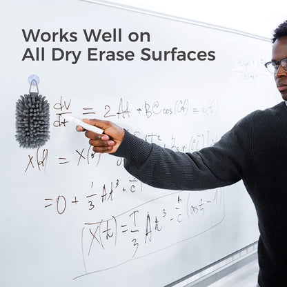 loukin Shag Dry Erase Eraser (3.4 fl oz Whiteboard Cleaner Included), Microfiber White Board Eraser, Washable Glass Board Erasers, for Classroom, Home and Office Use(2 Pack)