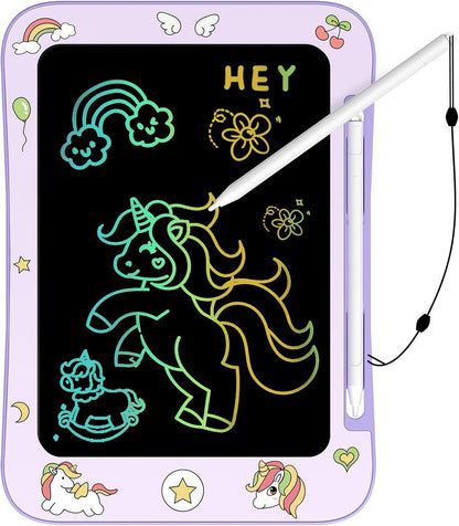 LCD Writing Tablet for Kids, Colorful Screen Drawing Board for 3-7 Year Old Boys & Girls - Educational Toys for Birthday & Christmas (Unicorn)