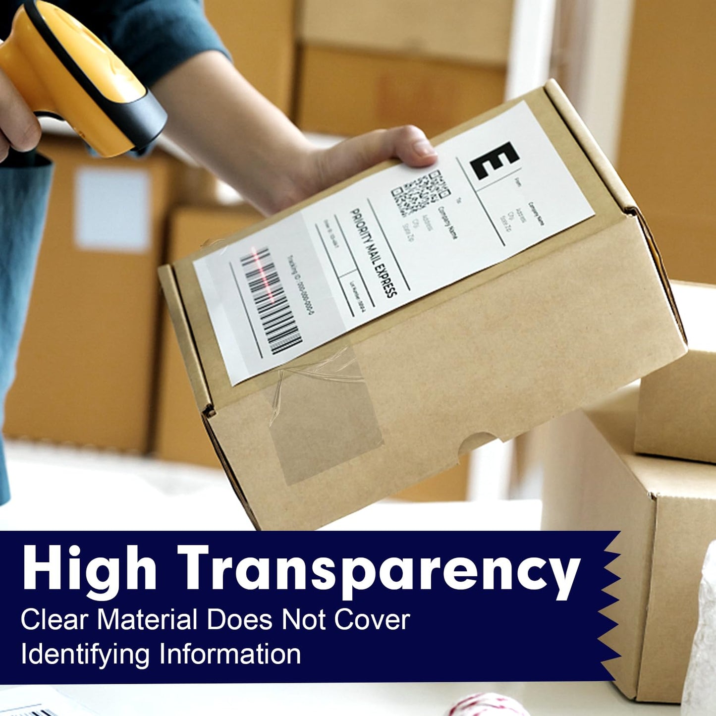 Packing Tape, 12 Rolls Clear Heavy Duty Packaging Tape with Dispensers for Packing, Shipping, Moving and Mailing, Thicker Sealing Tape-1.88" x 65 Yards Per Roll, 780 Total Yards