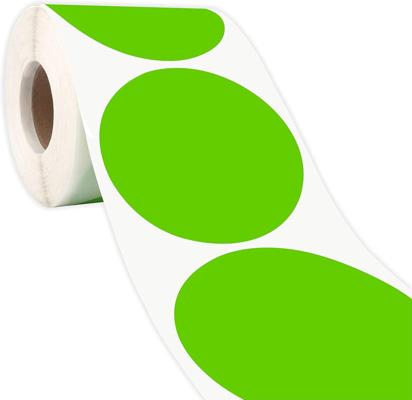 PARLAIM 3 Inch Round Color-Code Dot Stickers, 500 per Dispenser Box Roll dots Label,Light Green Inventory Circle Stickers