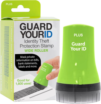 Guard Your ID Wide Advanced Roller 2.0 Identity Theft Prevention Security Stamp Green