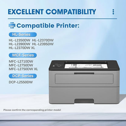 TN760 High Yield Black Toner Cartridge Replacement for Brother TN-760 MFC-L2710DW MFC-L2750DW HL-L2350DW HL-L2370DW HL-L2395DW HL-L2390DW DCP-L2550DW Toner Printer (1 Pack)