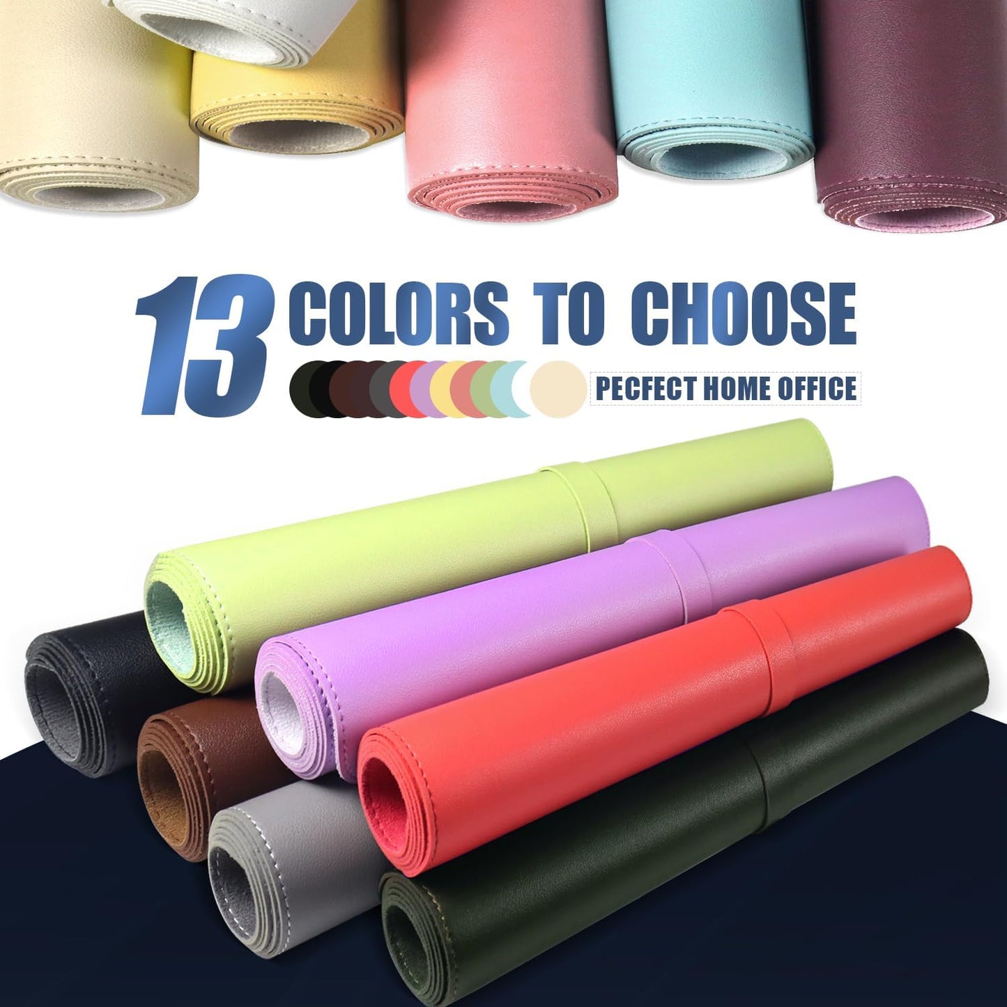 Leather Desk Pad Protector, 39.4'' X 17'' Large Mouse Pad, Office Desk Mat, Non-Slip PU Leather & Suede Base Desk Blotter, Laptop Desk Pad, Desktop Mat for Office Home, Sweet Pink