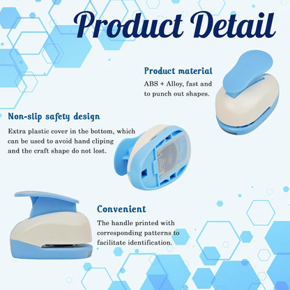 Hexagon Hole Punch for Craft - 1-Inch Paper Punch Shapes, Tool for Scrapbook, Festival Cards, DIY Arts