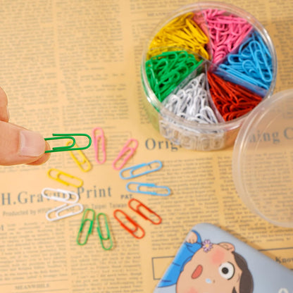 Colored Paper Clips,560 Pcs Medium 1.3 Inch (33 mm) Paper Clips Great for Office School Supplies Colorful Paperclip