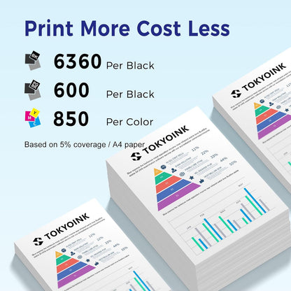 TOKYOINK Compatible Ink Cartridge Replacement for Canon PGI-280 XXL 280XXL PGBK for Pixma TR8620 TR8620a TR8520 TR7520 TS9120 TS8320 TS8220 TS6120 Printer 6 Pack PGBK/PB/Black/Cyan/Magenta/Yellow