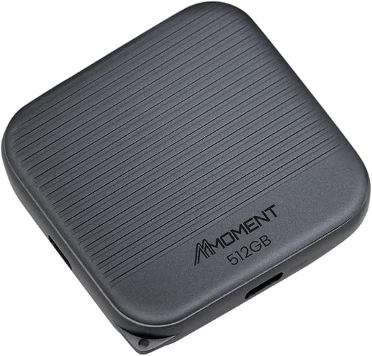 MMOMENT 512GB Magnetic External Portable SSD – 950MB/s Read – for ProRes 4K – Phone SSD Compatible with MagSafe, USB-C, USB-A, iPhone 15/16, Mac, PC (MU P100)