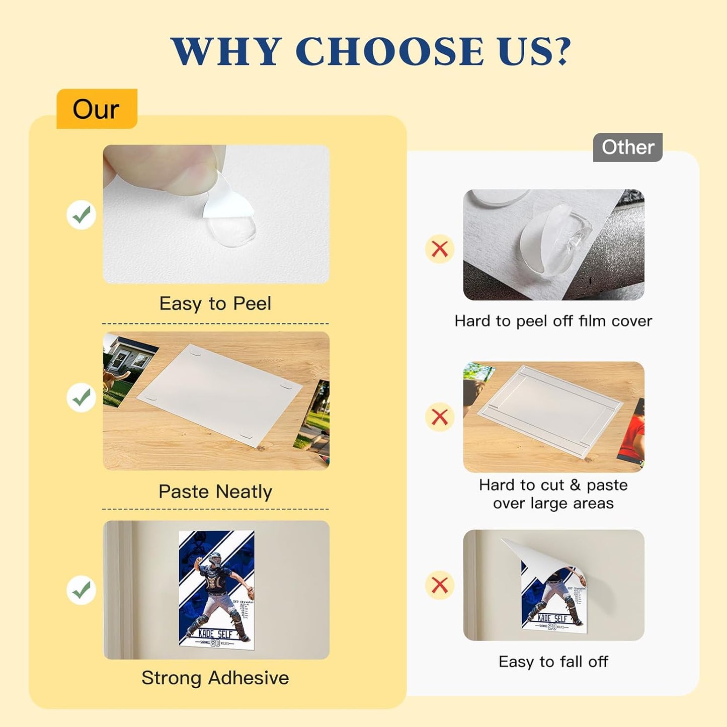 Adhesive Sticky Dots, Putty Sticky Tack, Double Sided Mounting Glue Dots for Wall Hanging, Crafts, Balloons, Poster, Festival, Party, Decorations - 500 Dots