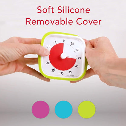 TIME TIMER Soft Silicone Removable Cover - Compatible with MOD Visual Timer - for Classroom Learning, Elementary Teachers Desk Clock, Homeschool Study Tool and Office Meetings (Berry)
