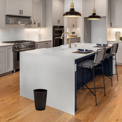 HOLDN’ STORAGE Small Trash Can - Set of 2 Open Top Waste Bin of 1.58 Gallon, Compact Waste Can Perfect for Bathroom, Kitchen, Office, Dorm - Durable Garbage Can - Metallic Brown