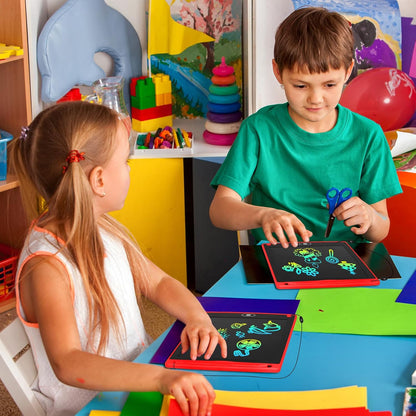 Zhehao 20 Pack LCD Writing Board for Kids, 8.5 Inches Doodle Reusable Screen Drawing Pad Erasable Painting Pads Educational Toy for 3-8 Years (Red)