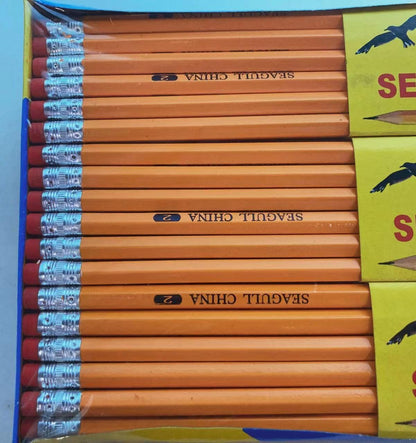 Seagull Pencils Pre-sharpened No. 2 144/box 12 Boxes of 12 New Improved Eraser Back to school