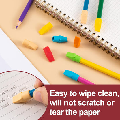 30 Pack Random Color Pencil Top Erasers, Halloween Pencil Topper Erasers, Fun Pencil Cap Erasers Bulks, Writing Supplies for Office, Teacher, Adults Painting Drawing