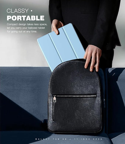 TiMOVO Case for Samsung Galaxy Tab A9+/A9 Plus 11 Inch 2023, Slim Lightweight Stand Hard Back Shell Protective Cover for Galaxy Tab A9+ Tablet SM-X210/X216/X218, Auto Wake/Sleep, Sunny Sky Blue