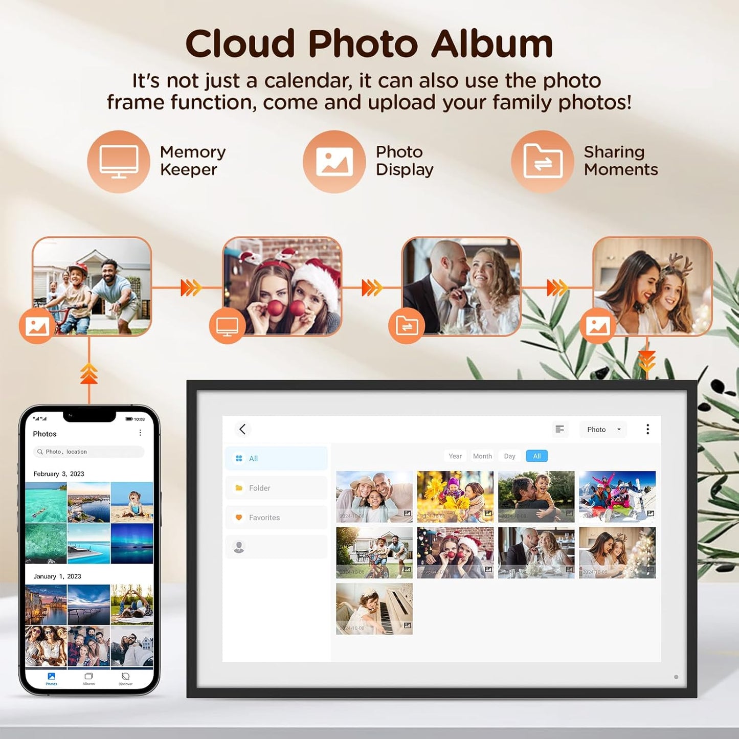 15.6 Inch Digital Calendar, Wall Electronic Desk Calendar, Full HD 1920 * 1080P IPS Touchscreen Interactive Display for Family Meal Planner Support - Streamline Household Organization