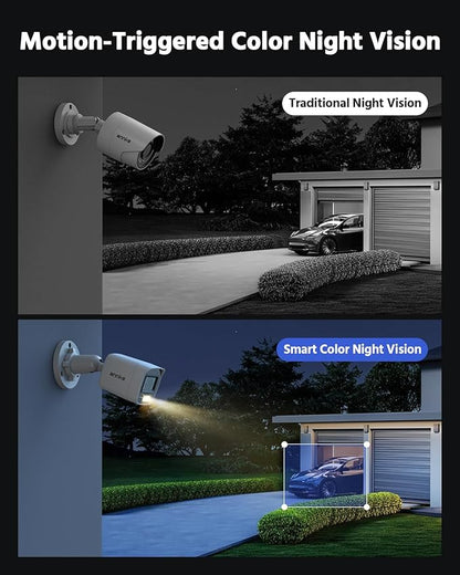 ANNKE 16CH 2MP Wired Security Camera System with Smart Dual Light, Vehicle/Person Detection, 16 Channel DVR and 12PCS 1080P IP67 Outdoor Surveillance CCTV Cameras, 2TB HDD for 24/7 Home Security