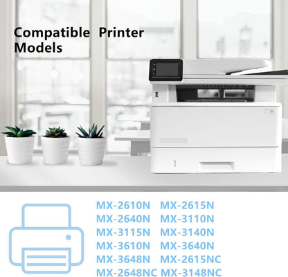 MX-36NT MX36NT MX36NTBA MX36NTCA MX36NTMA MX36NTYA High Capacity Toner Cartridge Compatible for Sharp MX-2610N 2615N 2640N 3110N 3115N 3140N 3610N 3640N 3648N Printer (4-Pack)
