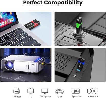 64GB USB 3.0 Flash Drive 10 Pack KOOTION USB 3.0 Thumb Drive Retractable 64G Zip Drive Ultra High Speed USB Stick Jump Drive Rugged Memory Stick with LED Indicator for Data Storage and Transfer