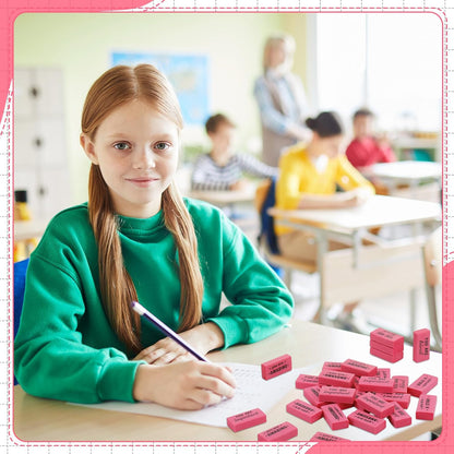 180 Pcs Inspirational Erasers for Kids Christian Pencil Erasers Bulk, Back-to-School Gifts Motivational and Cute Supplies for Students Classrooms, Drawing(Pink,Motivational)