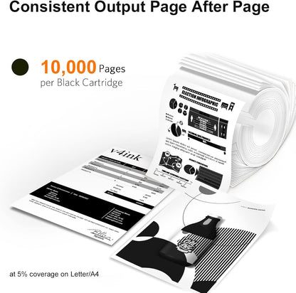v4ink 58X CF258X High Yield Toner Cartridge Black (with Chip) Compatible Replacement for HP 58X 58A CF258X Toner for HP Pro M404dn M404n M404dw MFP M428fdw M428fdn M428dw M406dn M430f Printer, 2 Pack
