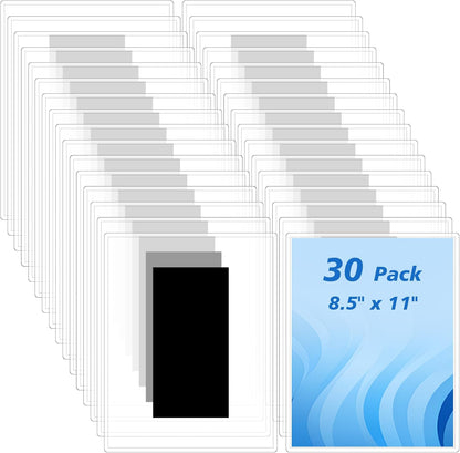 Honoson 30 Pack 8 1/2”×11” Magnetic Sign Holder Magnetic Document Holders Clear Plastic Frames for Letter Size Posters Locker/refrigerator, Home, Office, School, Children Artwork and Business Etc