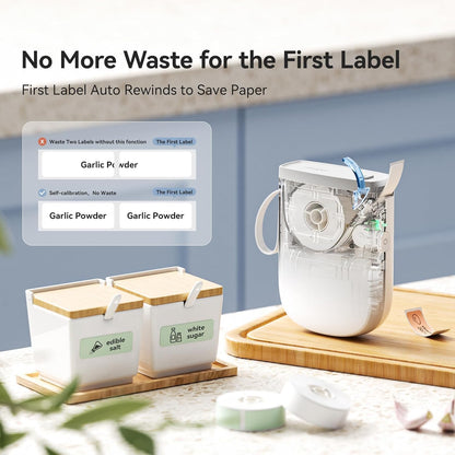 NIIMBOT D11 New Version Label Maker Machine with 3 Rolls Tape, 300DPI Bluetooth Label Printer, Portable Thermal Printer, Sticker Maker for Organizing Home Office School,White