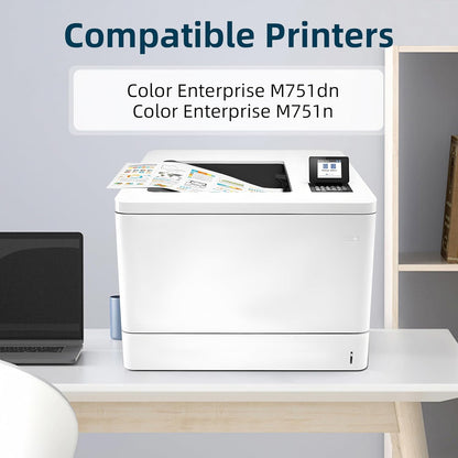 658A Remanufactured Toner Cartridges 4 Pack(with Chip) Compatible with 658A Toner Cartridge W2000A W2001A W2002A W2003A- Working with Color Enterprise M751dn M751n Printer(Black Cyan Yellow Magenta)