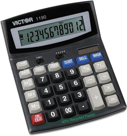 Victor 1190 Executive Desktop Calculator, 12-Digit LCD