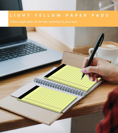 Yellow Note Pads, 12 Pack Legal Pads 4x6 Inch, Notepad of Lined Paper, Perforated Notepads, Pocket Writing Pads for Grocery List Shopping List, Memo Pads Scratch Pads for Daily Planning, 30 Sheet/Pad