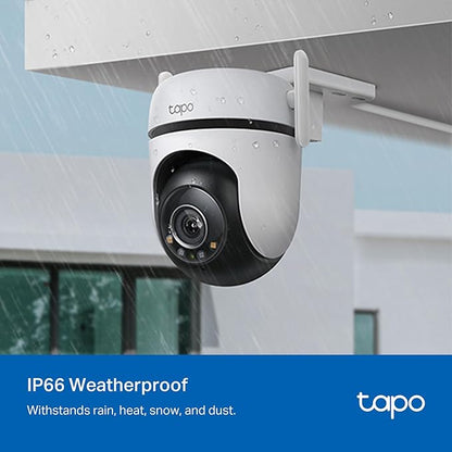 TP-Link Tapo 2K QHD Outdoor Pan/Tilt Wi-Fi Security Camera, 360° View, Motion Tracking, Color Night Vision, Free Person/Vehicle/Motion Detection, Cloud & SD Card Storage, 24/7 Recording, Tapo C520WS…