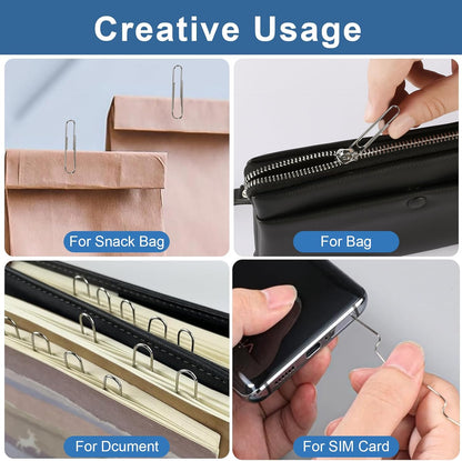 Large Paper Clips Non-Skid, 2 Inch Jumbo PaperClips, 300 Pcs Metal Paper Clips Large,Paperclips Non-Skid Clips for Office&School Supplies.