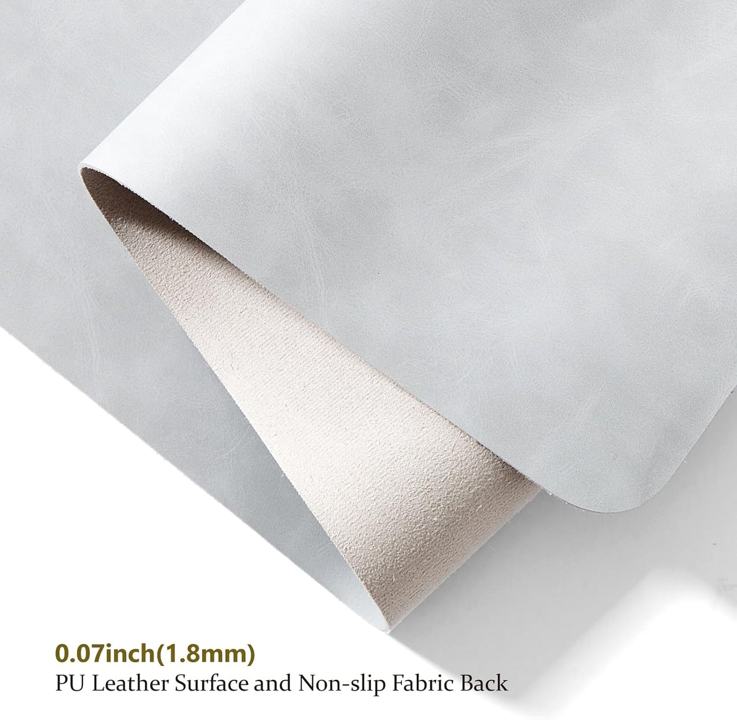 Distressed Leather Desk Mat - Non-Slip PU Desk Pad for Office and Home - Desk Organization and Accessories - Ideal for Large Mouse Pad and Desk Mats on Top of Desks(Ash Gray,27.6"x 13.8")