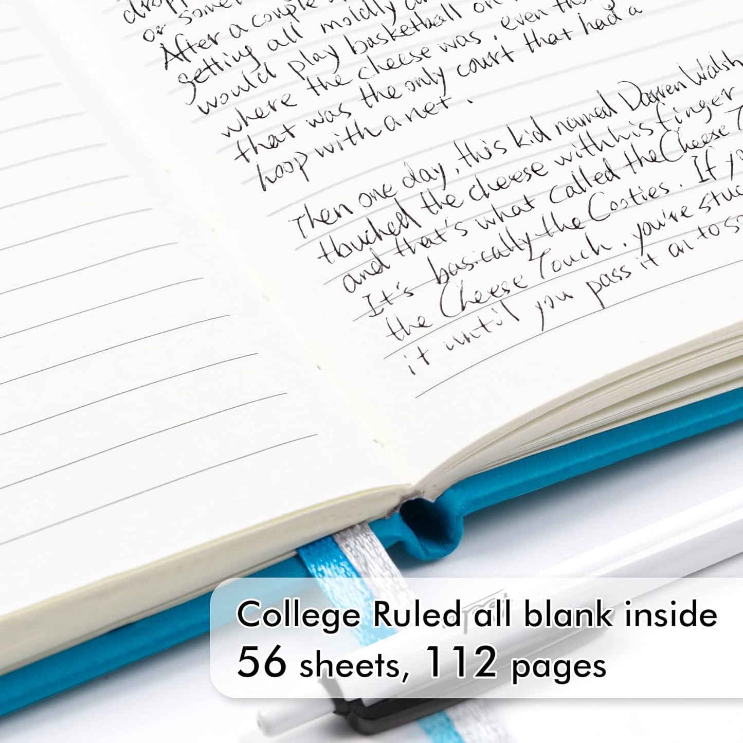 feela 15 Pack Pocket Small Notebooks Bulk, Mini Cute Notepads Hardcover College Ruled Lined Journals with Pen Holder for School Business Memos, with 15 Black Pens, 3.5”x 5.5”, A6, Teal