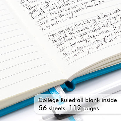 feela 15 Pack Pocket Small Notebooks Bulk, Mini Cute Notepads Hardcover College Ruled Lined Journals with Pen Holder for School Business Memos, with 15 Black Pens, 3.5”x 5.5”, A6, Teal