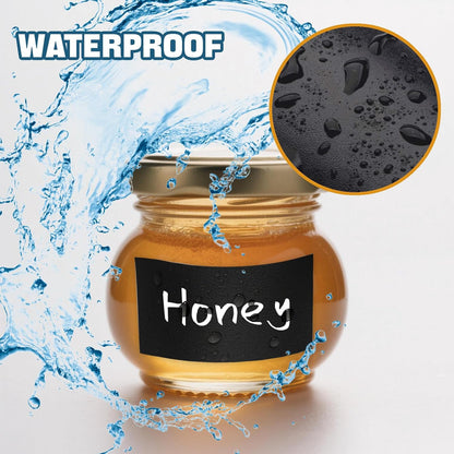 Chalkboard Labels 244 PCS, Waterproof Reusable Blackboard Stickers with 2 Chalk Marker, Erasable Handwritten Stickers or Food Containers, Mason Jars, Pantry, Bottles Storage Bins (244 PCS)