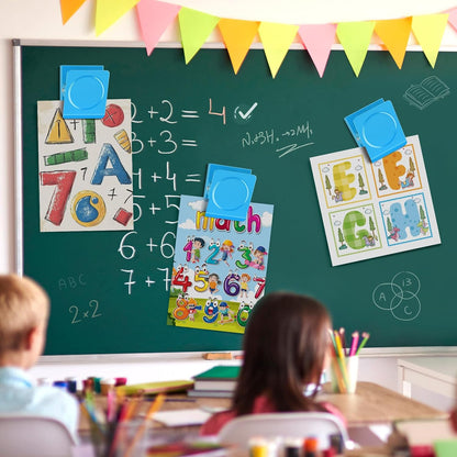 FINDMAG 4 Pack Extra Large Magnetic Clips, 2.2inch Magnetic Clips Heavy Duty, Strong Magnets for School, Kitchen, Locker Accessories, Fridge (Blue)