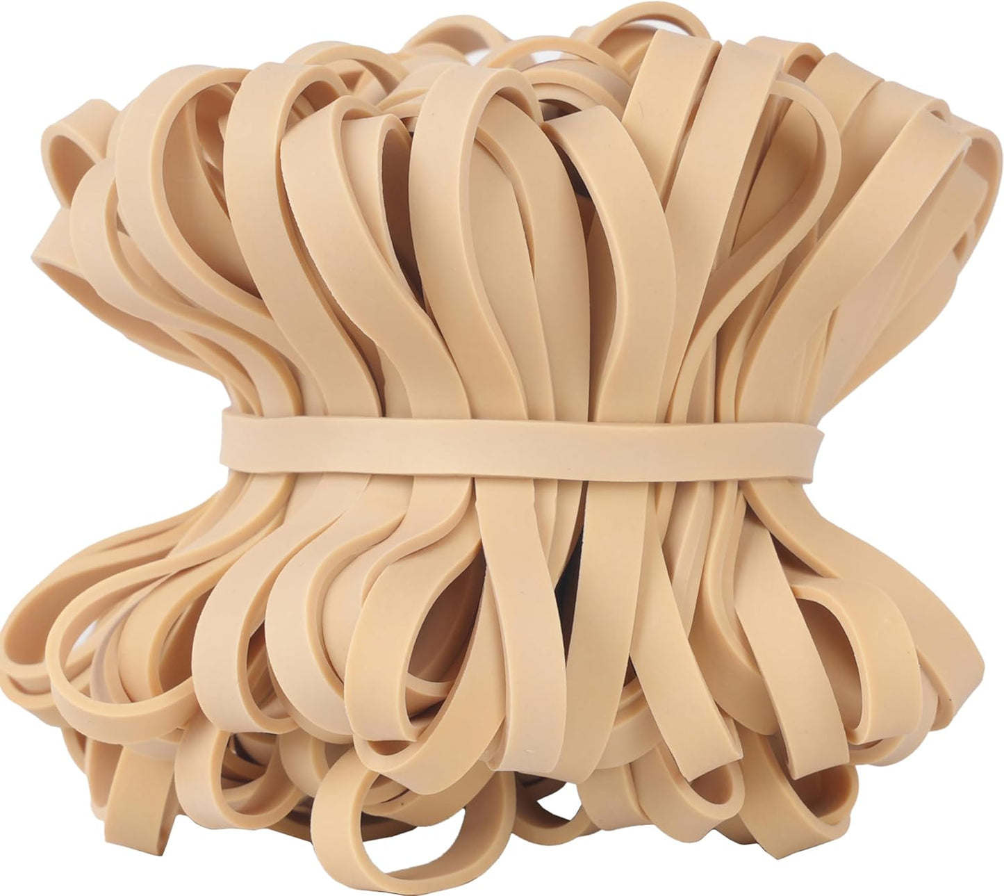 Rubber Bands Size #64, Elastic Band Beige 0.5bl about 110Pcs Wide Rubber Band For Office Home Supplies(3 1/2" x 1/4")