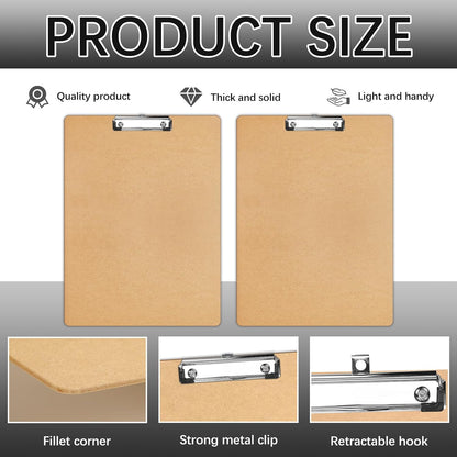 4 PCS Extra Large 11x17 clipboard, Wood Cleats with Low Profile Clips for Drawing, Sketching, and Art Boards, Horizontal Wood Lapping, Landscape Layout (3mm Thickness (4 Pack11x17 Long clipboard)