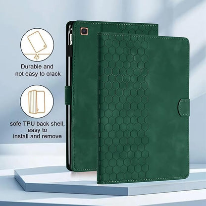 Case for Samsung Galaxy Tab A 10.1 2019 Model SM-T510/T515, Multi-Angle Viewing Smart Stand with Pocket PU Leather Tablet Cases Flip Folio Cover Green